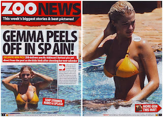 Gemma Atkinson peels od in Spain