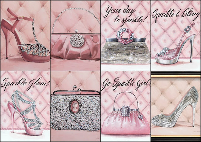  Sparkle and Glam Free Printable Set.