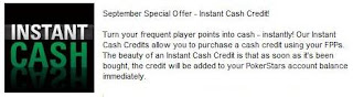 PokerStars offers 'Instant Cash'