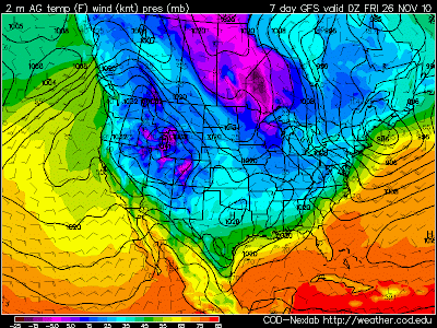 6PM Thanksgiving Temps