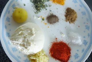 Chicken tikka ingredients