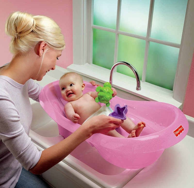 Fisher-Price Pink Sparkles Tub - baby bath chair title=