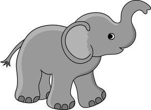 Cartoon baby elephant picture