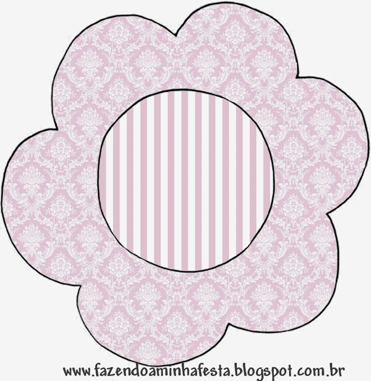 Tarjeta con forma de flor. 