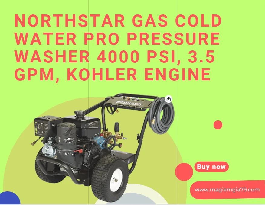 NorthStar Gas Cold Water Pro Pressure Washer 4000 PSI, 3.5 GPM, Kohler Engine, Belt Drive