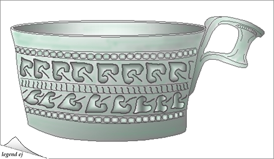 ミノア文明・モクロス遺跡・青銅製カップ Minoan Bronze Cup with Ivy Pattern, Mochlos／©legend ej
