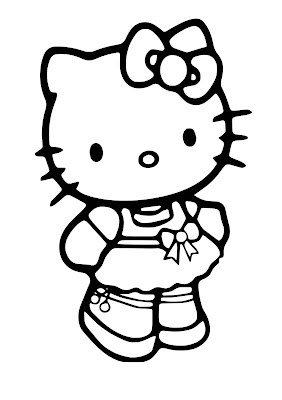 hello kitty outline svg