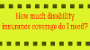 How much disability insurance coverage do I need?