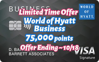 World of Hyatt Business Credit Card 75,000 Bonus Points