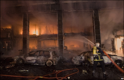 incendie à Athènes