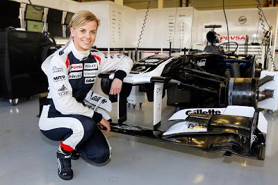 Susie Wolff tested today for the first time in the Williams 