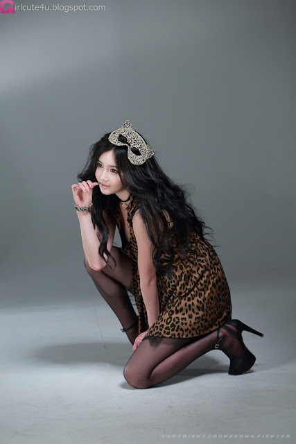 4 Han Ga Eun - Leopard Girl -Very cute asian girl - girlcute4u.blogspot.com