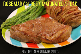 Rosemary & Beer Marinated Steak - steak bursting with the rich, savory flavors of dark beer and rosemary | www.fantasticalsharing.com