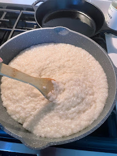 Stirring the sticky rice