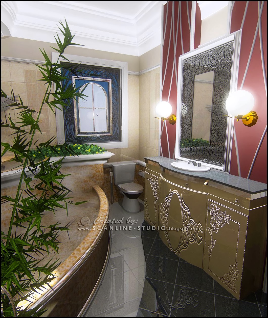 Scanline Art Gallery: IMELDA AKMAL AWARD (ARTDECO BATHROOM)