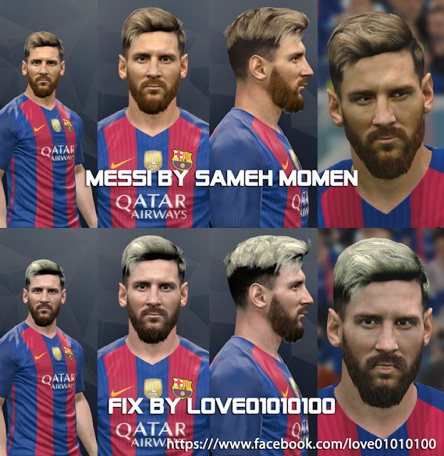 PES 2017 Messi Face by Sameh Momen New fix by love01010100