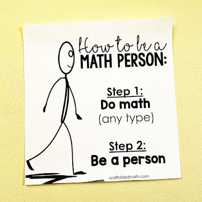 Back to School in the Math Classroom - how to be a math person poster