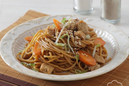 Resep Spageti Ayam Wijen