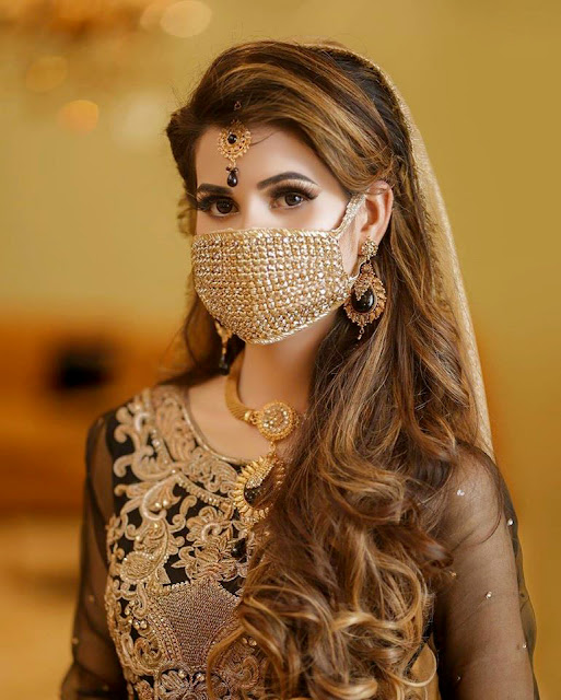 Trendy Fashion Bridal face mask Ideas Design at Wedding - WallpaperDPs