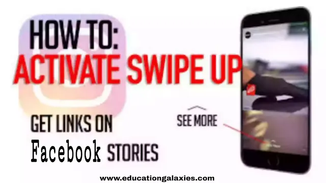 how to add swipe up link on Facebook story