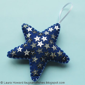 felt star ornament