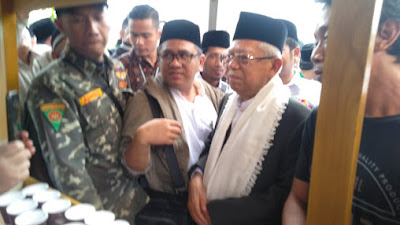 Cawapres Ma'ruf Amin Kunjungi Relawan Simac Di Sukatani