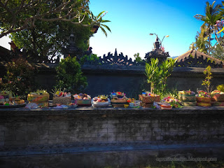 Soda Traditional Balinese Offerings In A Ceremony To The Dead Souls At Dalem Temple Of The Village