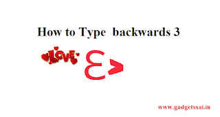 how to type backwards 3