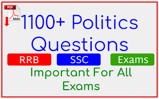 1100+ Politics Questions In English For All Exams