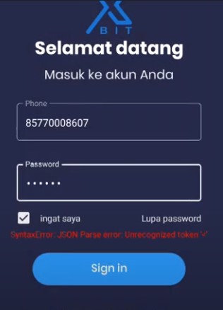 Xbit Tidak Bisa Login