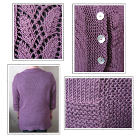 Birch Cardigan knitting pattern by Littletheorem. lace cardigan pattern