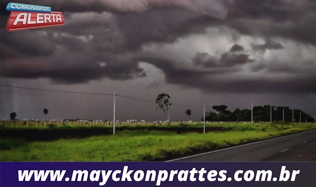 Frio volta com chuva e alerta é de tempestade para Jardim e 55 municípios de Mato Grosso do Sul