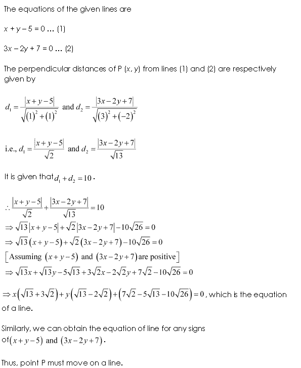 Solutions Class 11 Maths Chapter-10 (Straight Lines)Miscellaneous Exercise