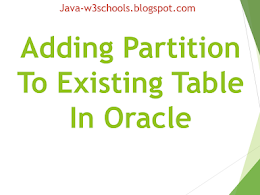Adding Partition To Existing Table In Oracle
