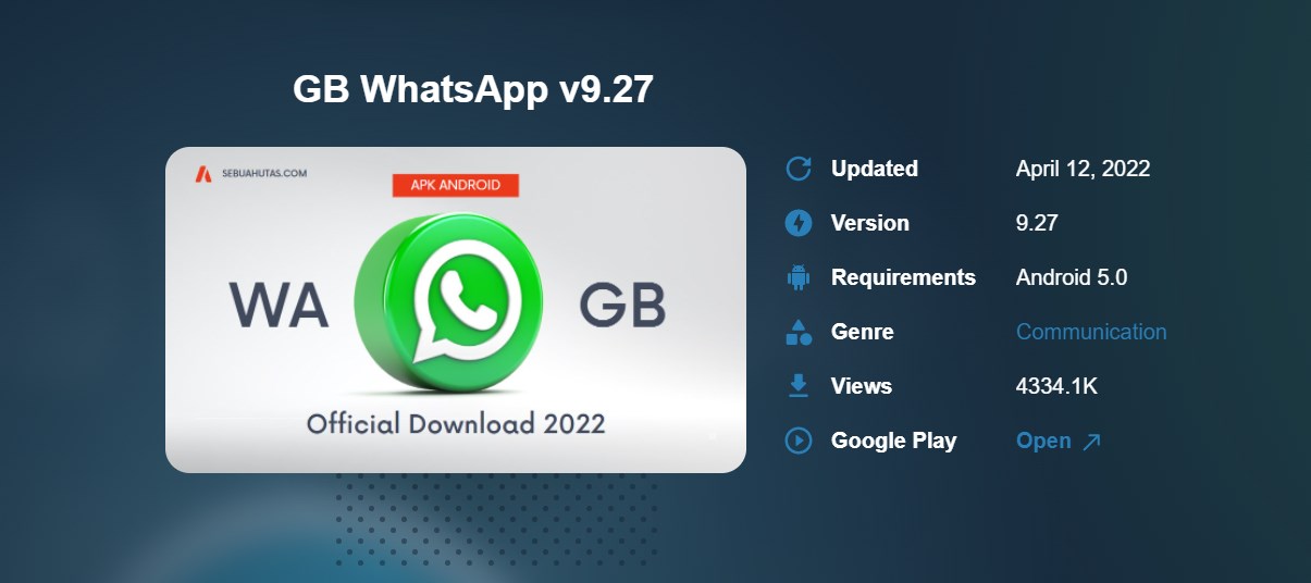 GB WhatsApp v9.40 Official Download Terbaru 2022