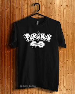 Jual kaos Desain pokemon go keren, berkualitas