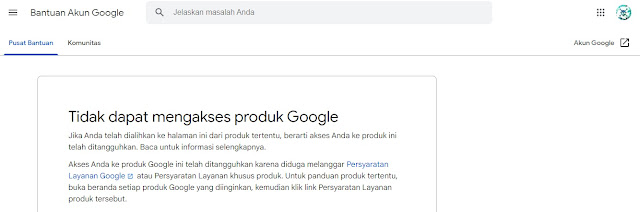 Cara Banding YouTube dengan Cara Bantuan Tidak Dapat Akses Produk Goggle