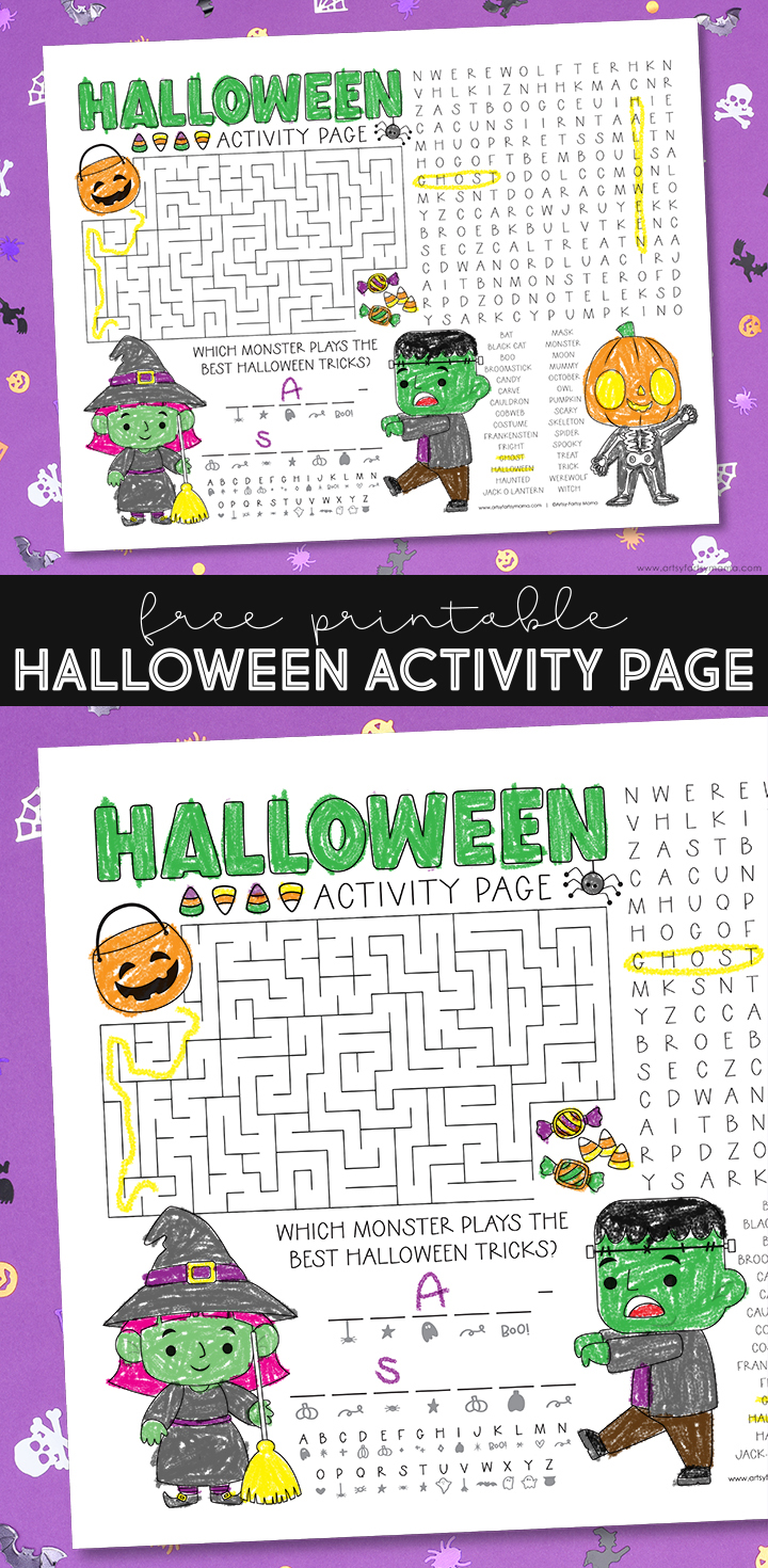 Free Printable Halloween Activity Page