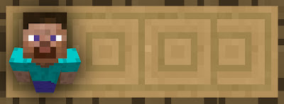 Steve Minecraft wood header website