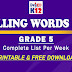 SPELLING WORDS LIST (Grade 5) Free Download