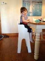 wood craft crosses | White high chair for older children 