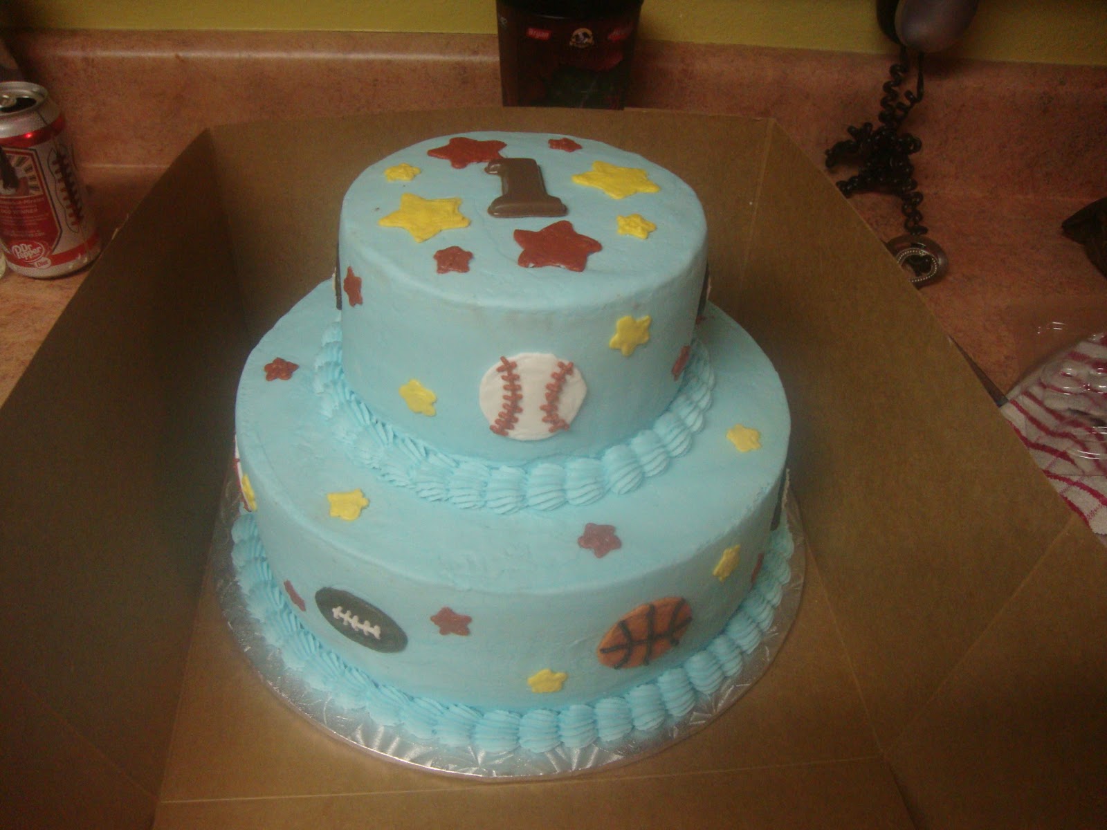 Charity's Sunshine Sweets: BABY BOY'S 1ST BIRTHDAY CAKE