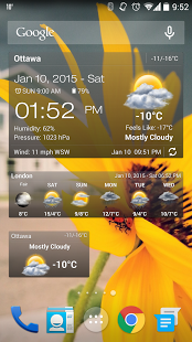 تحميل برنامج حالة الطقس Weather & Clock Widget للأندرويد 