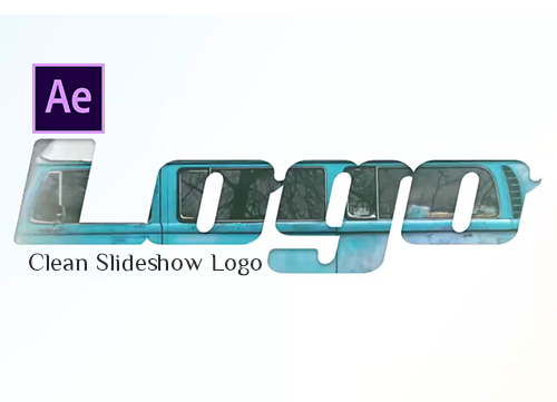 مشاريع افترافكت مشروع افترافكت احترافي  سلايد شو لعرض الصور واظهار اللوغو  Clean Slideshow Logo