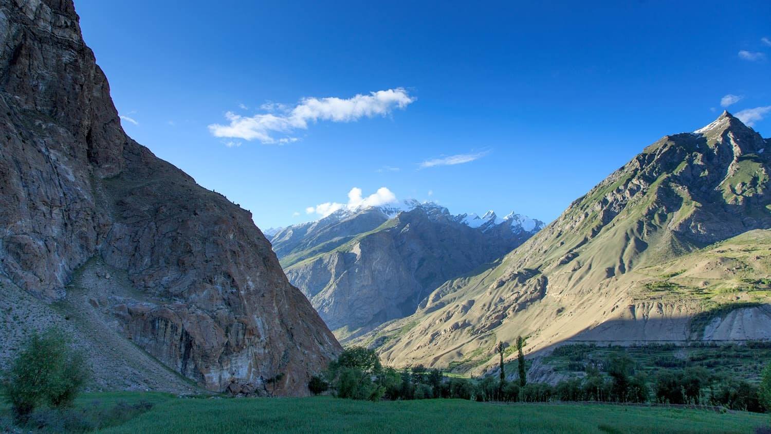 A Mountaineer dream to visit Hispar Valley in Nagar.Hispar valley. High mountain valley in Gilgit Baltistan. Nagar valley.