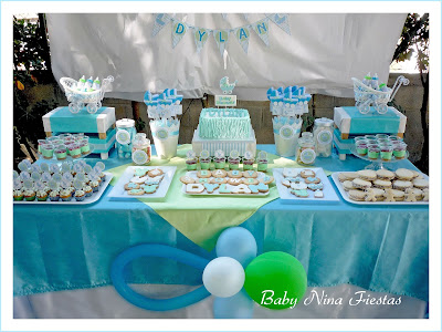 Mesa dulce baby shower niño