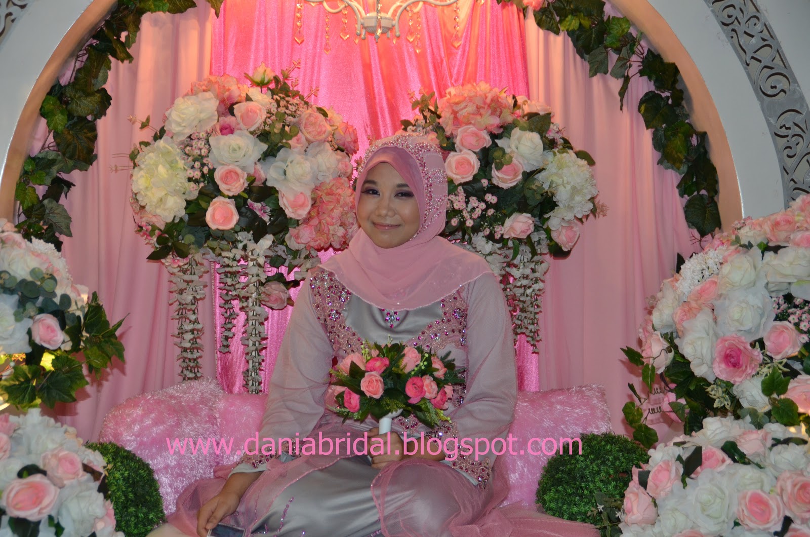 PAKEJ TUNANG NIKAH MURAH PELAMIN VERSI PINK  PLUM BUTIK 