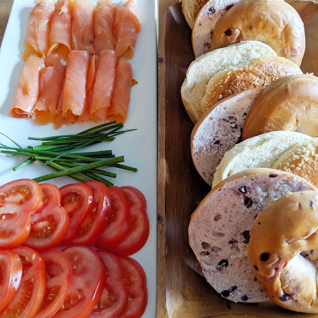 christmas morning christmas morning eating lox and bagels
