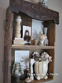 Chipping with Charm:  Getting Organized with Junk, Drawer Shelf...http://chippingwithcharm.blogspot.com/