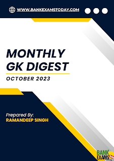 Monthly Current Affair GK Digest: October 2023